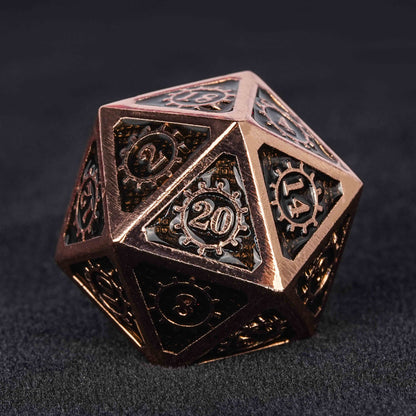 Metal Baldur's Gate dice set + copper black