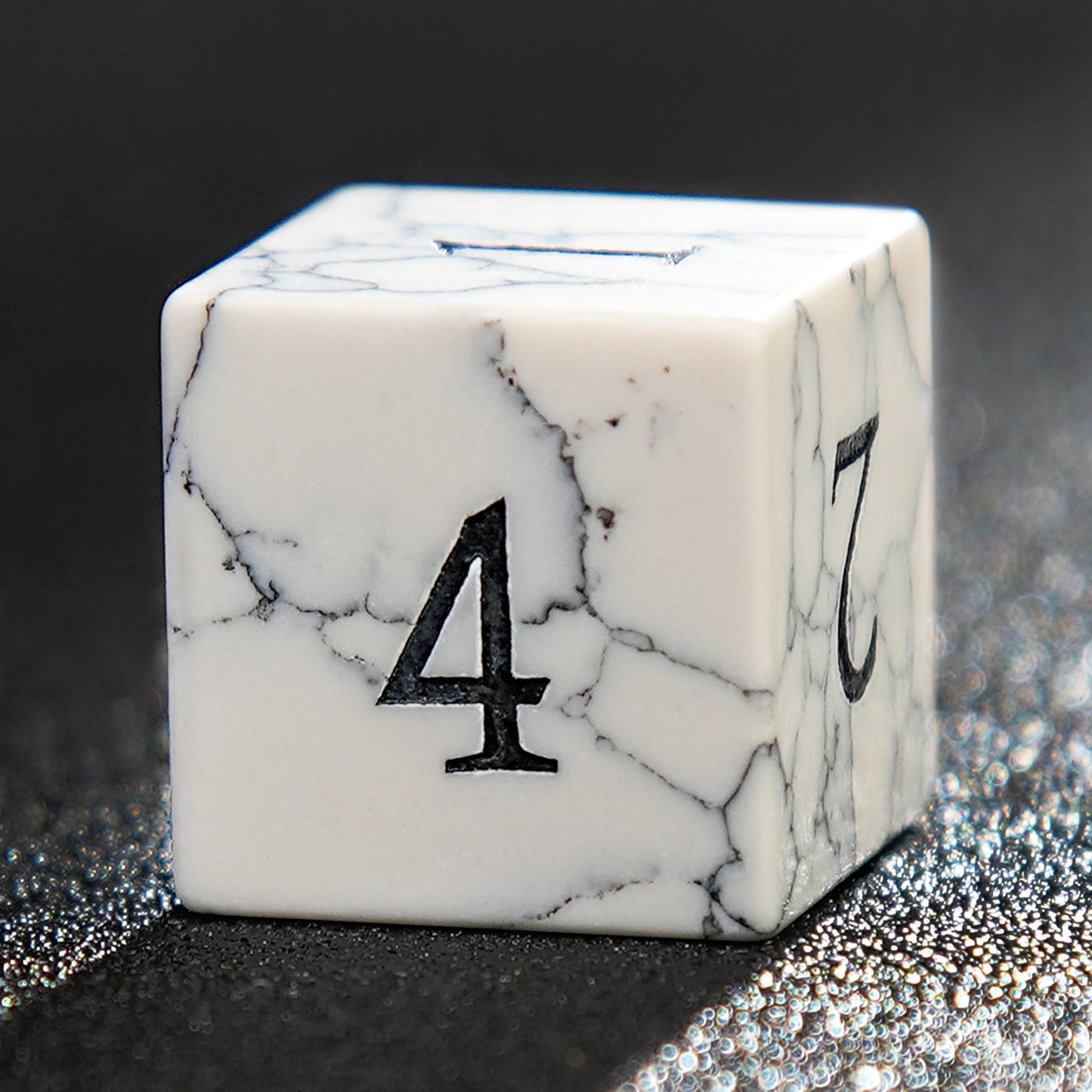 Black Line White Turquoise D&D Dice Set