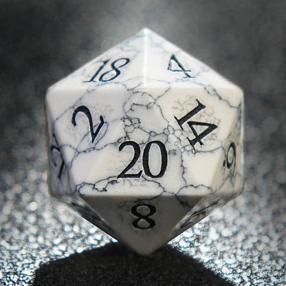 Black Line White Turquoise D&D Dice Set