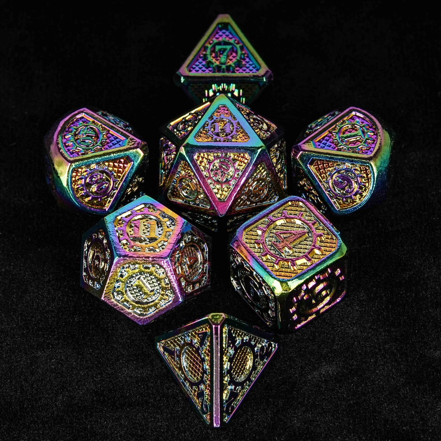 Metal Baldur's Gate dice set + Dazzling color