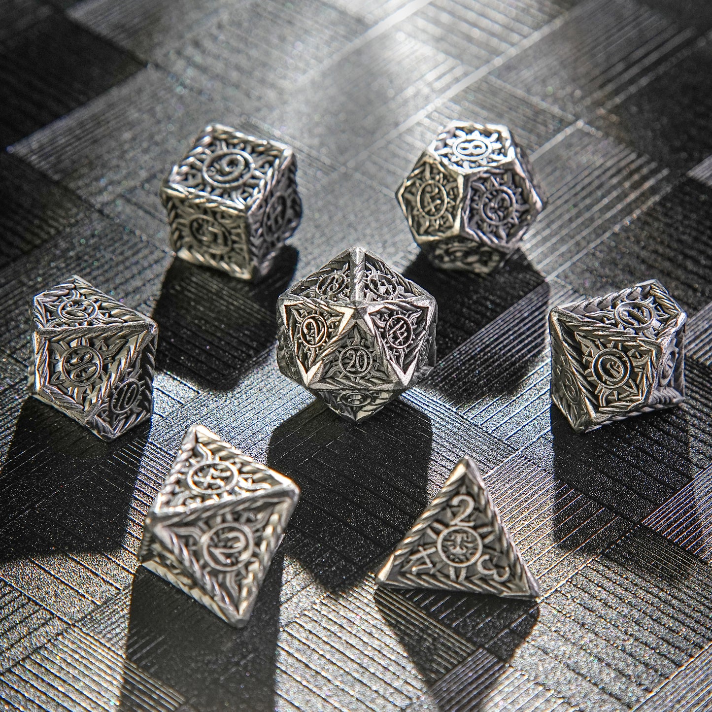 Metal Sun pattern dice series