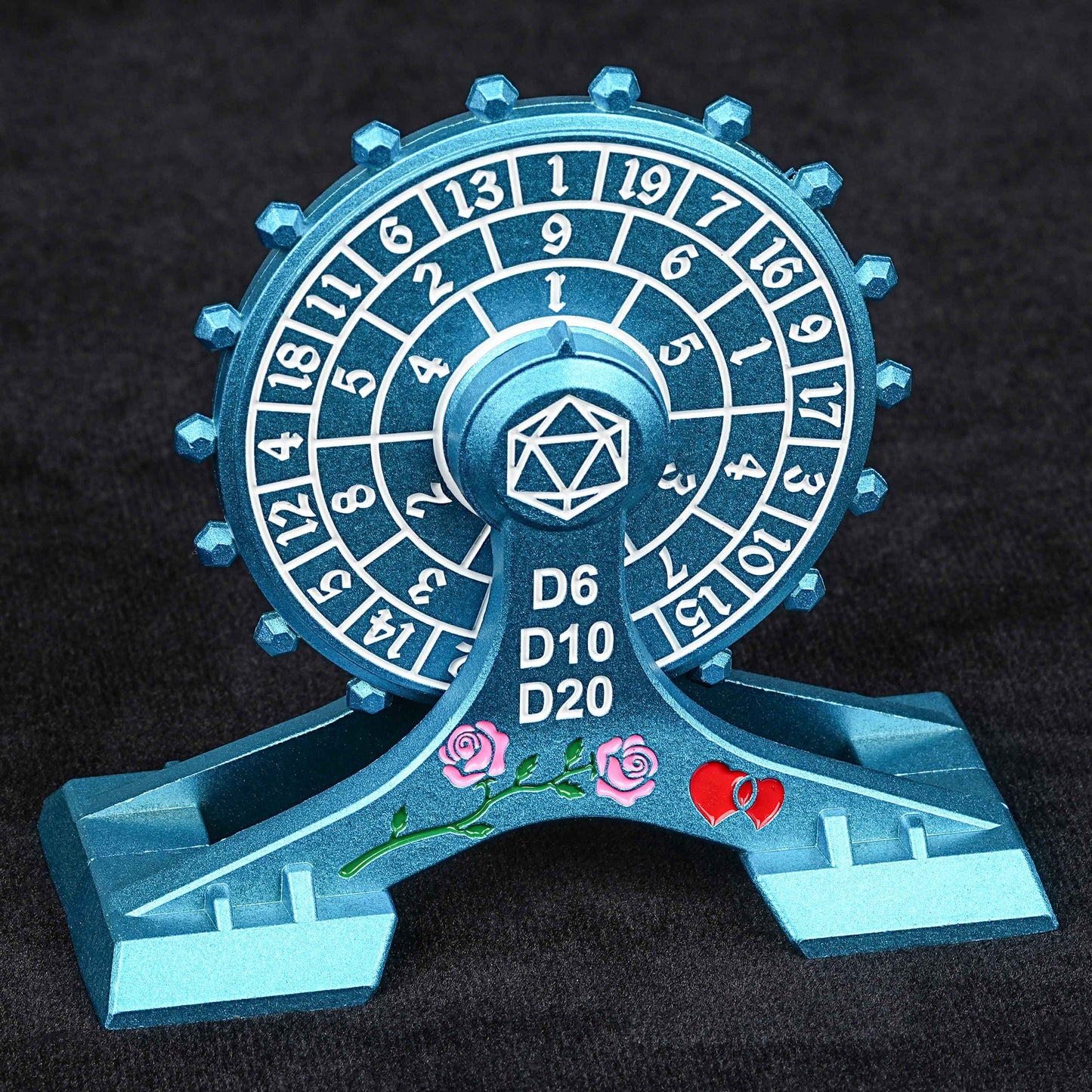 Donjons et Dragons Dice Spinner, Dés de roulette uniques, Ensemble de dés D&amp;D en métal