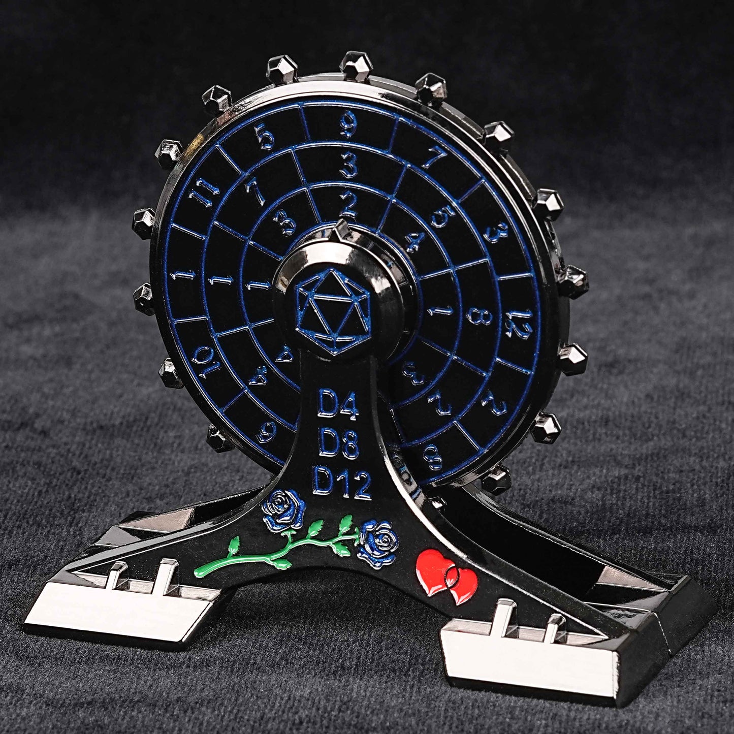 Donjons et Dragons Dice Spinner, Dés de roulette uniques, Ensemble de dés D&amp;D en métal