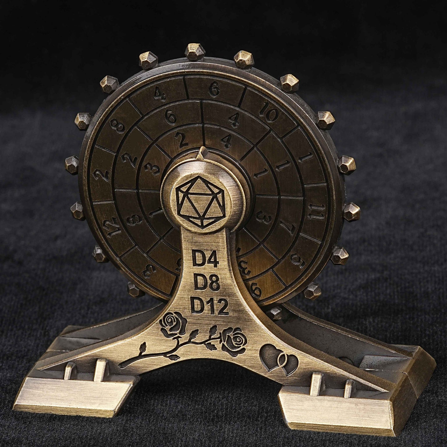 Donjons et Dragons Dice Spinner, Dés de roulette uniques, Ensemble de dés D&amp;D en métal