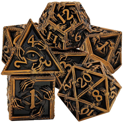 Solid metal skull dice series