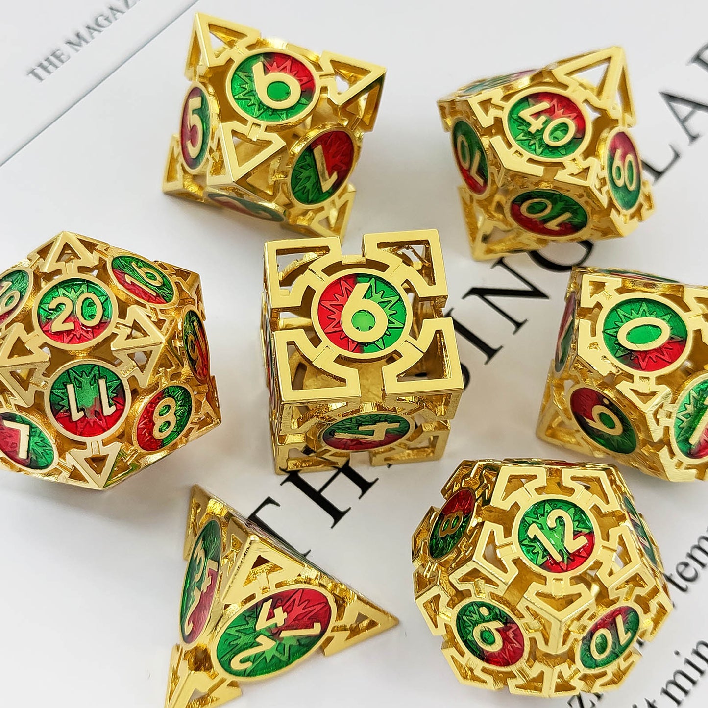 Metal hollow spades dice series