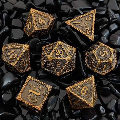 Metal Solid Dragon Dice Set,Many Colors