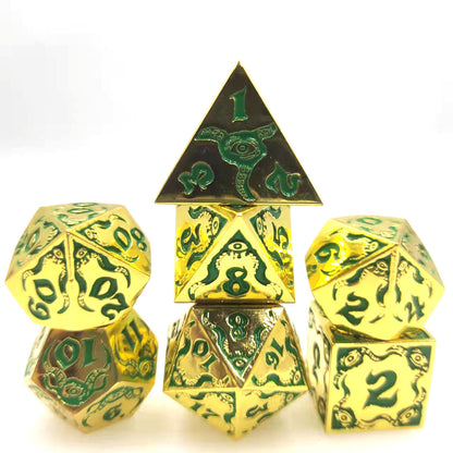 Metal demon Eyes Cthulhu dice combo