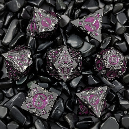 Metal Solid Arrow Dice Set, Many Colors