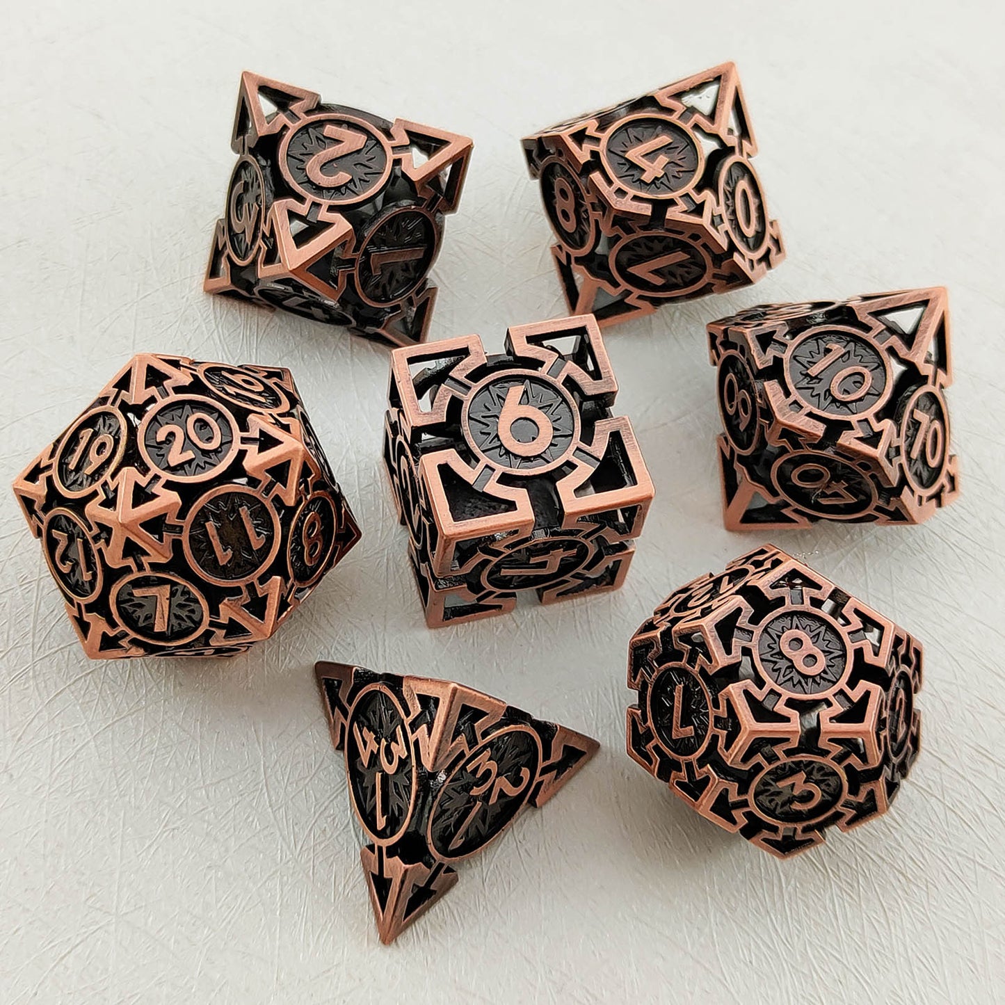 Metal hollow spades dice series