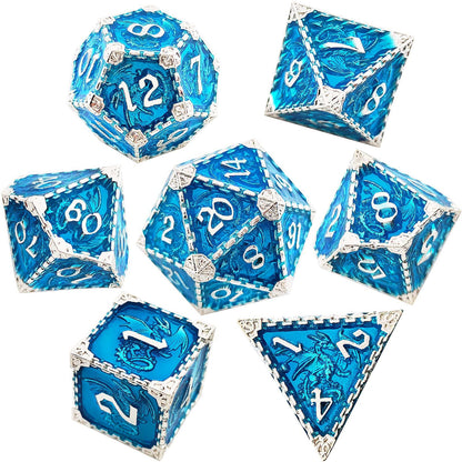 Metal Solid Dragon Dice Set,Many Colors