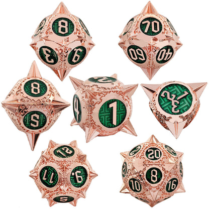 Metal Solid Round Pointed Dice Set，Many Colors