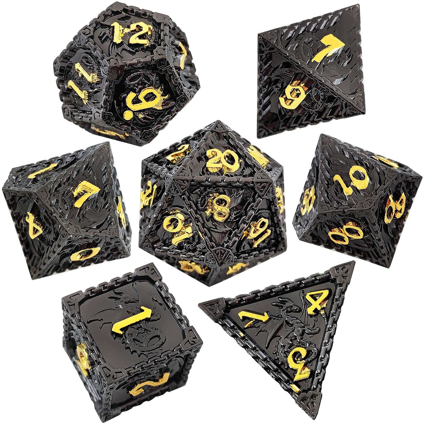 Metal Solid Dragon Dice Set,Many Colors