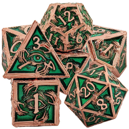 Solid metal skull dice series