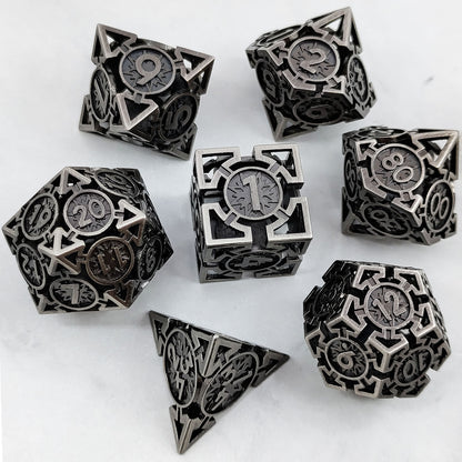 Metal hollow spades dice series