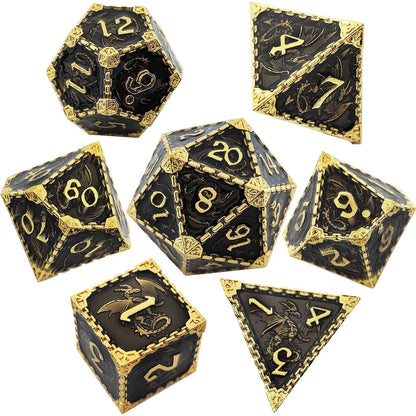 Metal Solid Dragon Dice Set,Many Colors