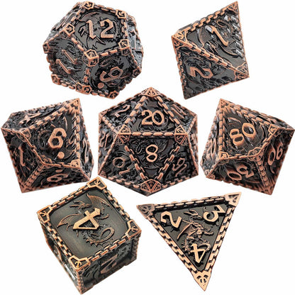 Metal Solid Dragon Dice Set,Many Colors