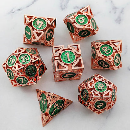 Metal hollow spades dice series