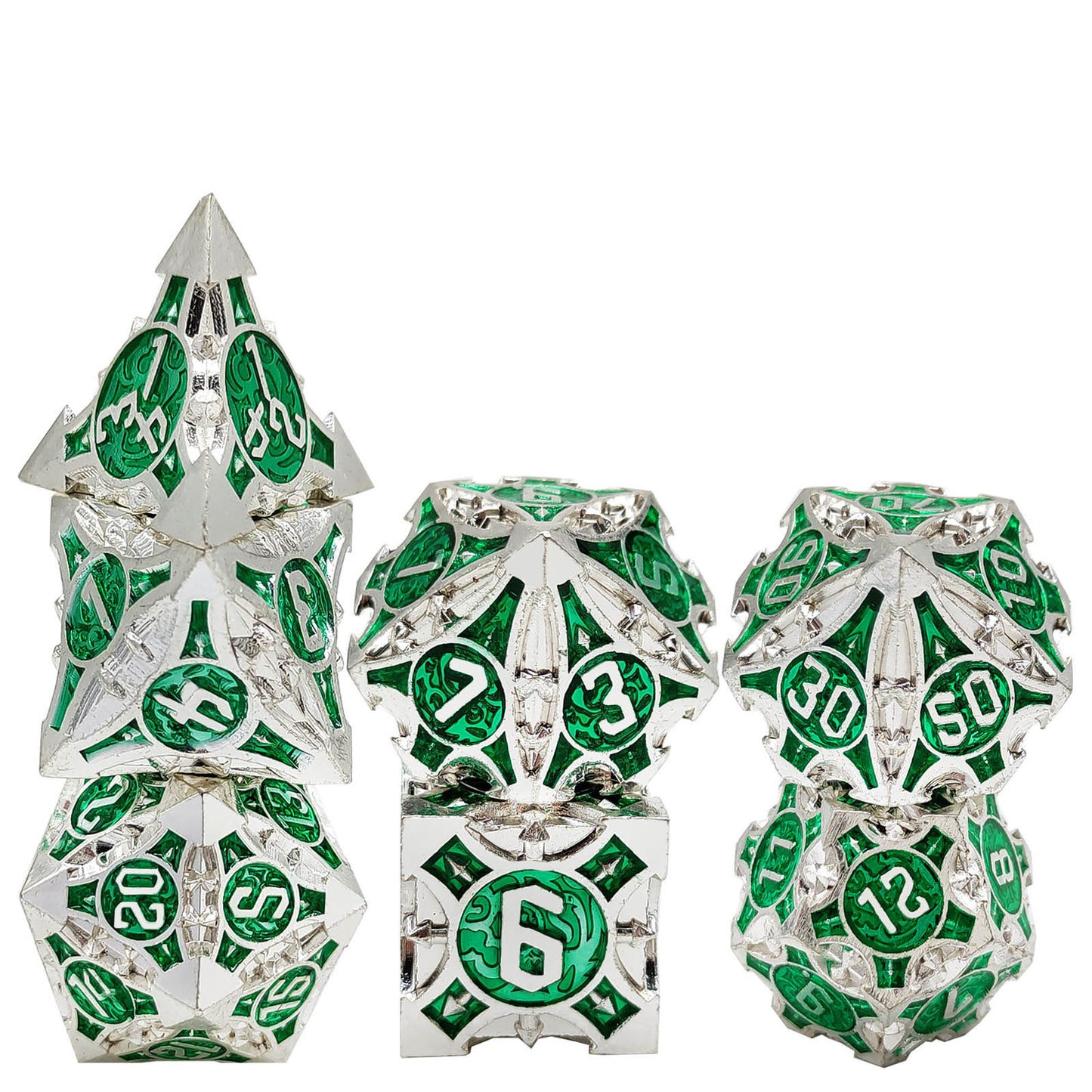 Metal Solid Arrow Dice Set, Many Colors