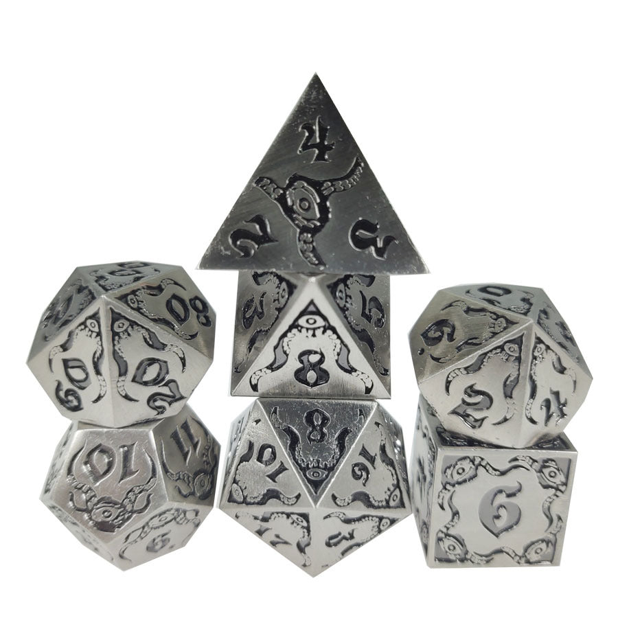 Metal demon Eyes Cthulhu dice combo