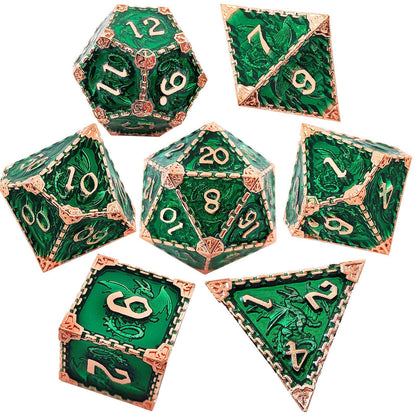 Metal Solid Dragon Dice Set,Many Colors