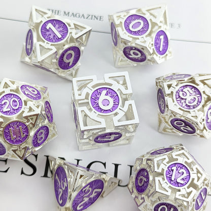 Metal hollow spades dice series