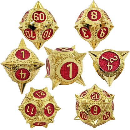 Metal Solid Round Pointed Dice Set，Many Colors