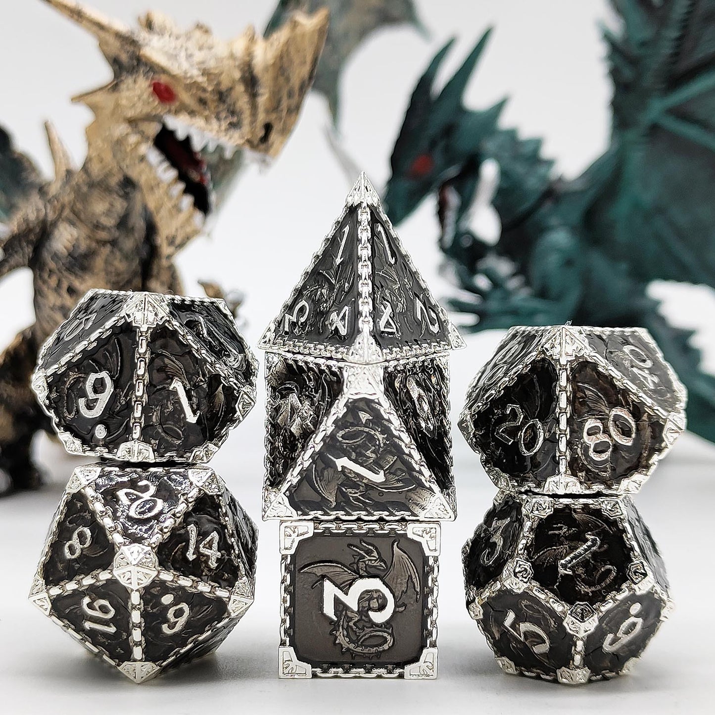 Metal Solid Dragon Dice Set,Many Colors