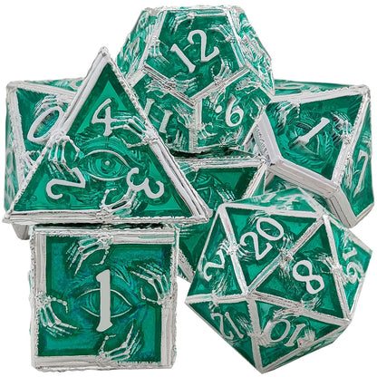 Solid metal skull dice series