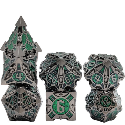 Metal Solid Arrow Dice Set, Many Colors