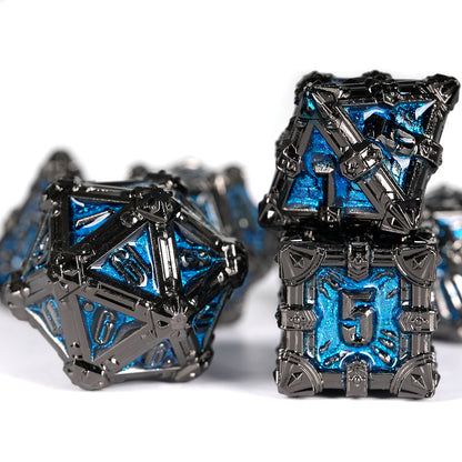 Metal Solid Skull Dice Set, Many Colors