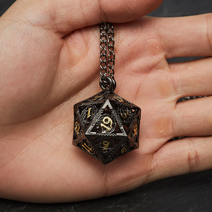 D20 Dice necklace + dice set