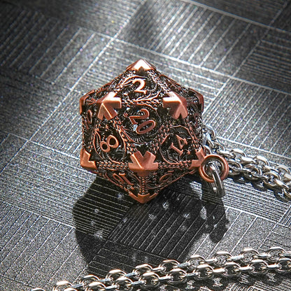 Metal super mini dice + ancient red copper