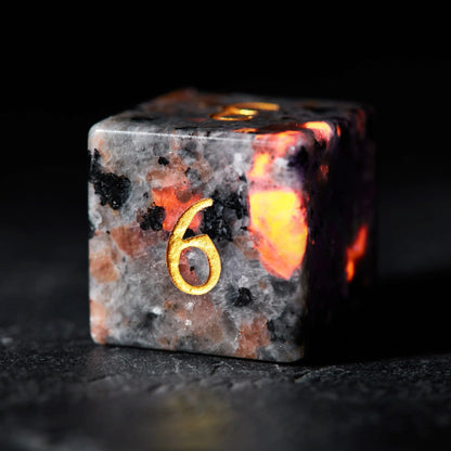 Flame Gemstone DnD D&D Dice Set