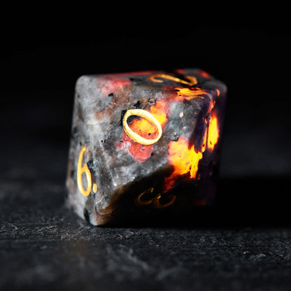 Flame Gemstone DnD D&D Dice Set