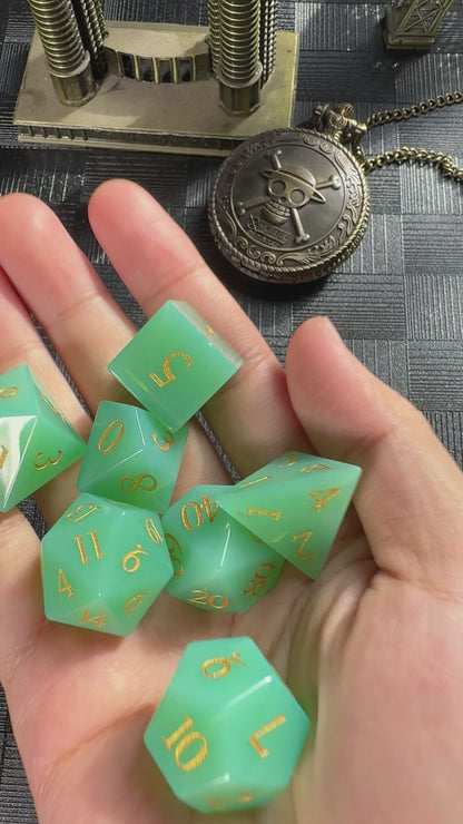 Green Protein Digital Gemstone Dice Set