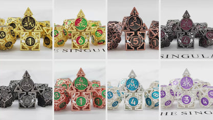 Metal hollow spades dice series